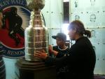 ooohh... I'm actually touching the Stanley Cup!