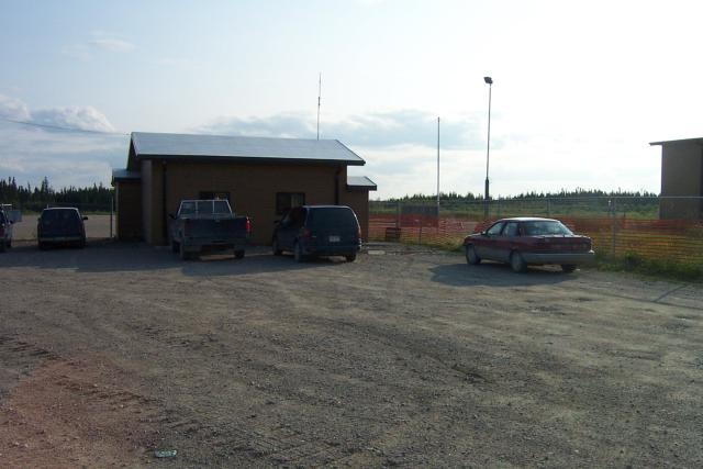 Here we are at the Keewaywin Airport.