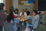 The ladies eating away on bannock, klik, and muffins. Tea, Juice and coffee was also served HMMM!!!