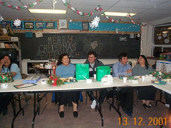 Thats Mrs and Mr. Green. Notice that their presents are wrapped in green paper? what could be inside them?