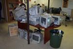 And here we have the old computers that were donated throught the school net program. right now we have ten of these that will b