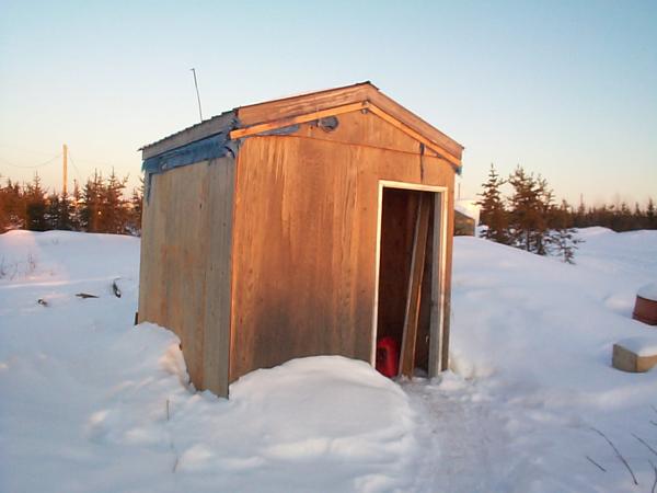 Just one of the residents generator house. (this is not an outhouse.)